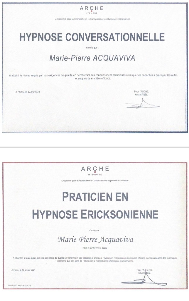 photo diplome Marie-Pierre Acquaviva