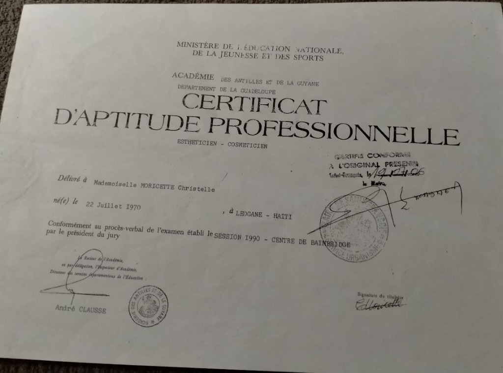 photo diplome Christy’Zen