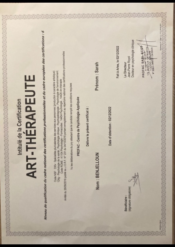 photo diplome Sarah Benjelloun 