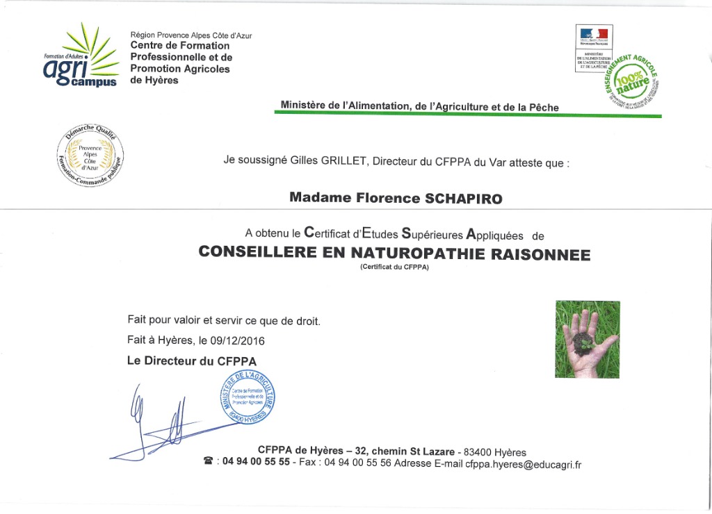 photo diplome Florence schapiro