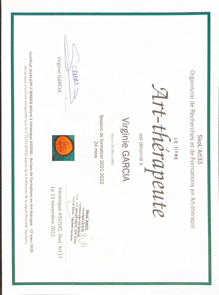 photo diplome Virginie Garcia