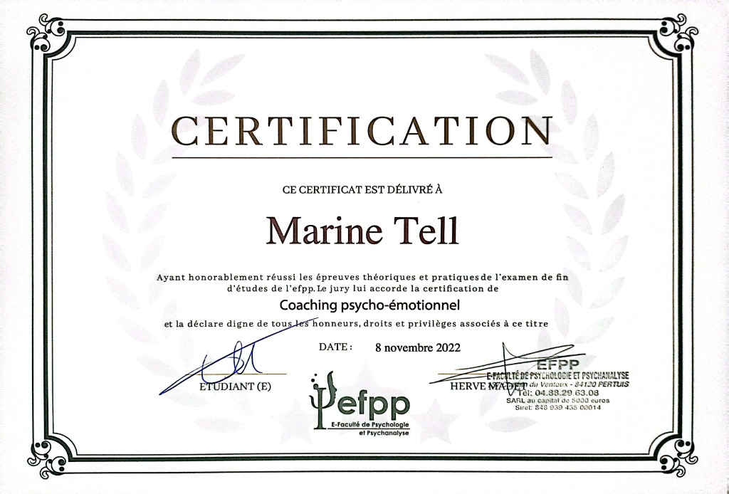 photo diplome Marine TELL