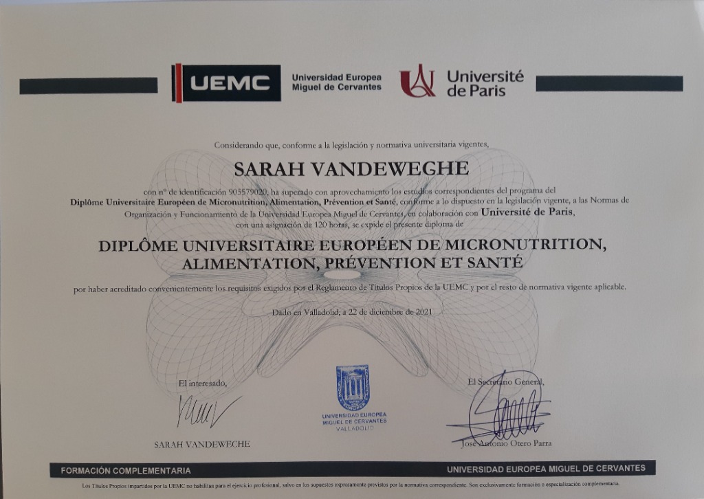 photo activite Sarah VANDEWEGHE