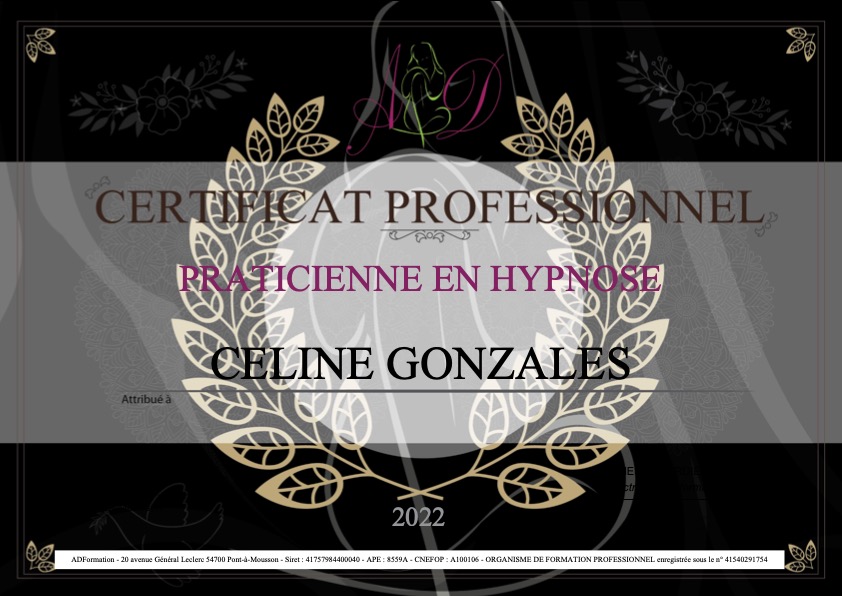 photo diplome Céline Gonzales