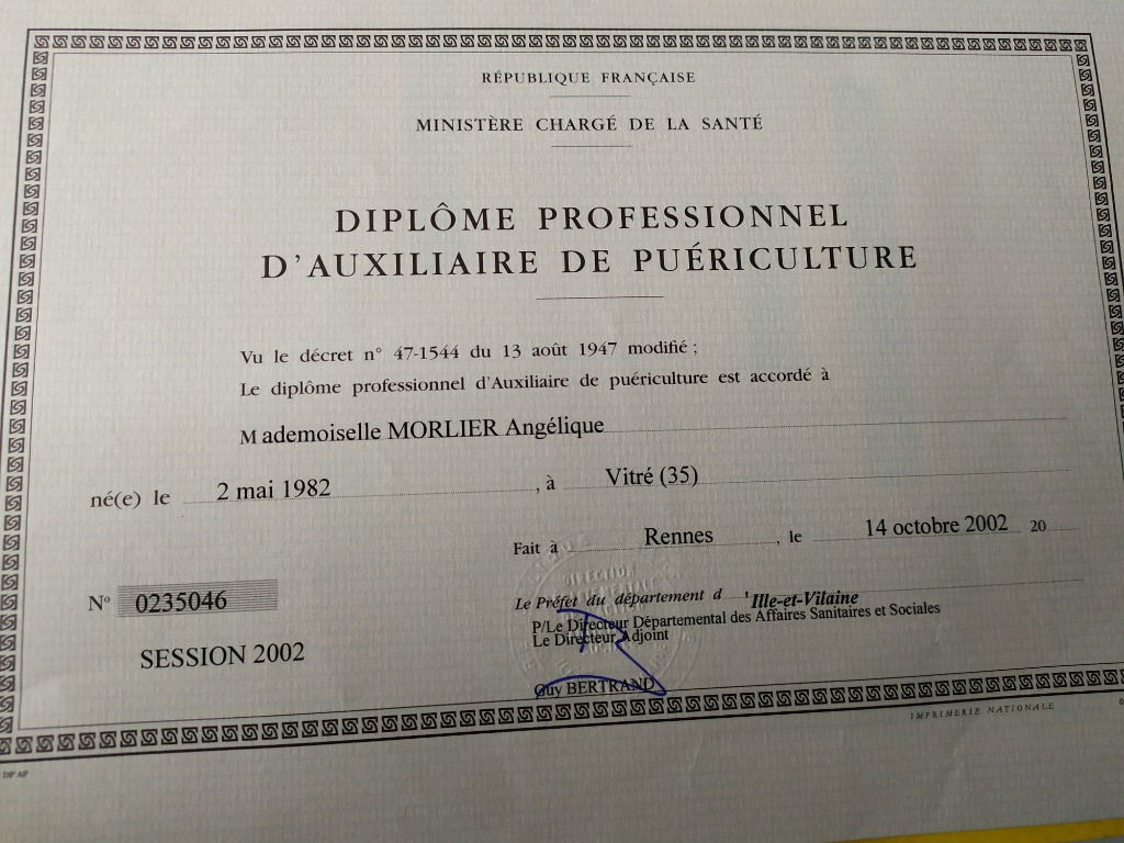 photo diplome Ente mes mains