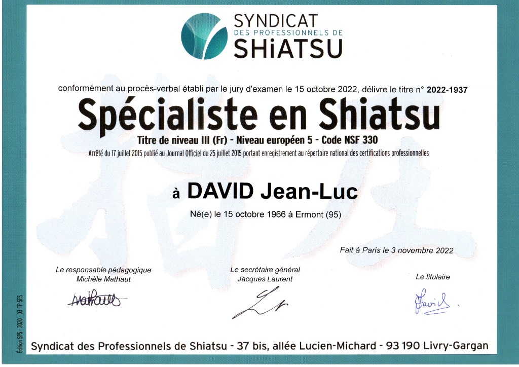 photo diplome Jean-Luc DAVID