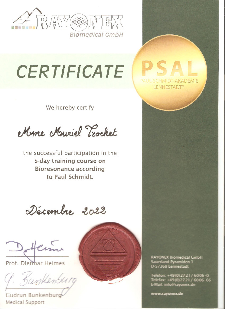 photo diplome Muriel Trochet