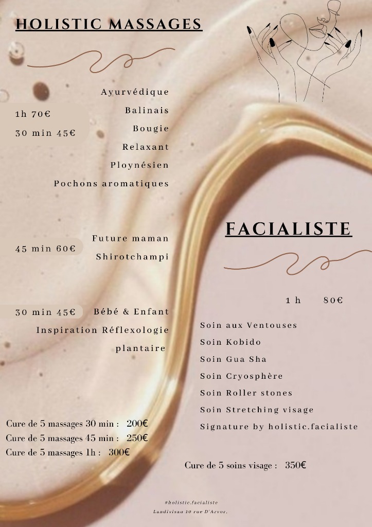 photo activite Holistic. Facialiste