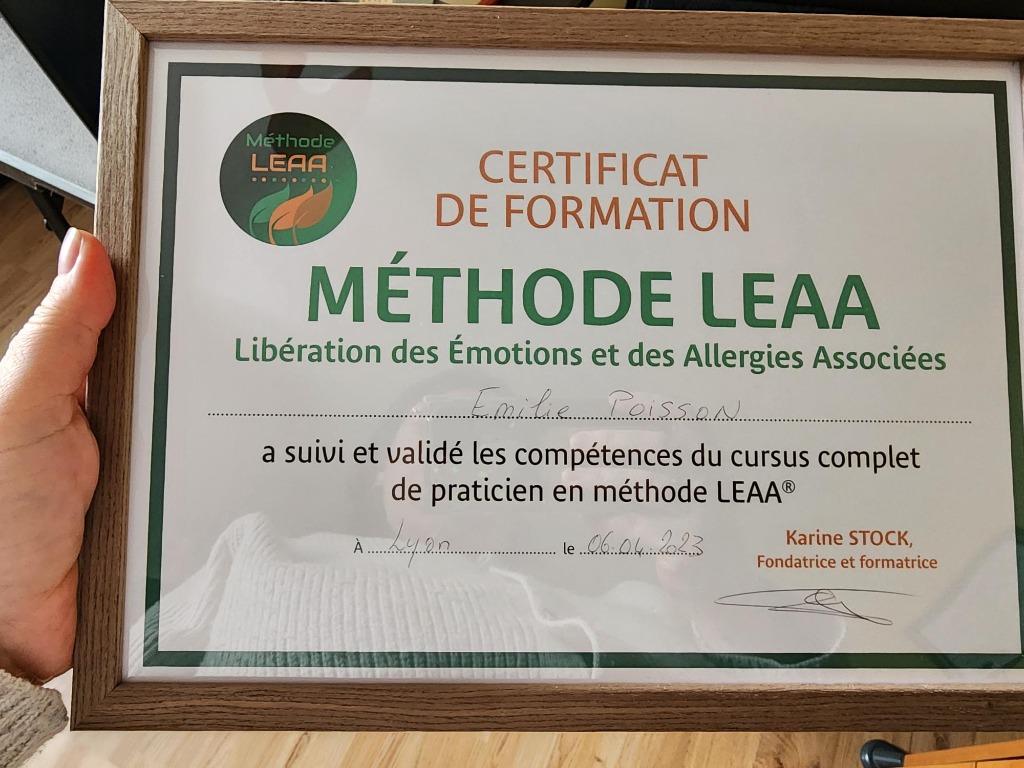 photo diplome L’Emisphère Bien-être