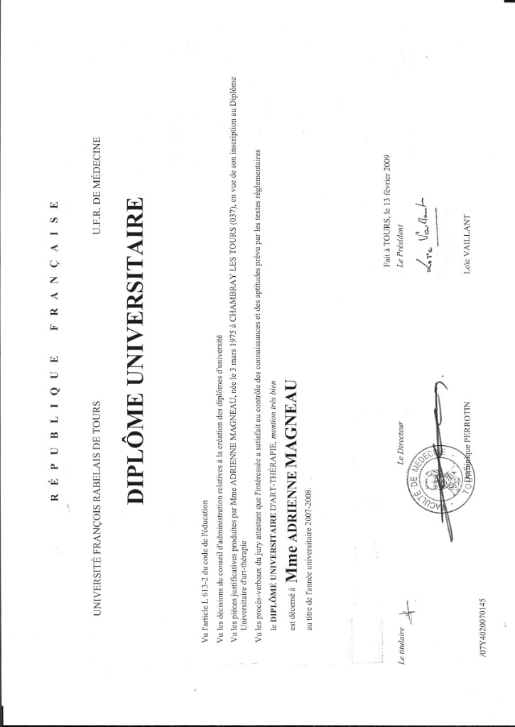 photo diplome Adrienne MAGNEAU