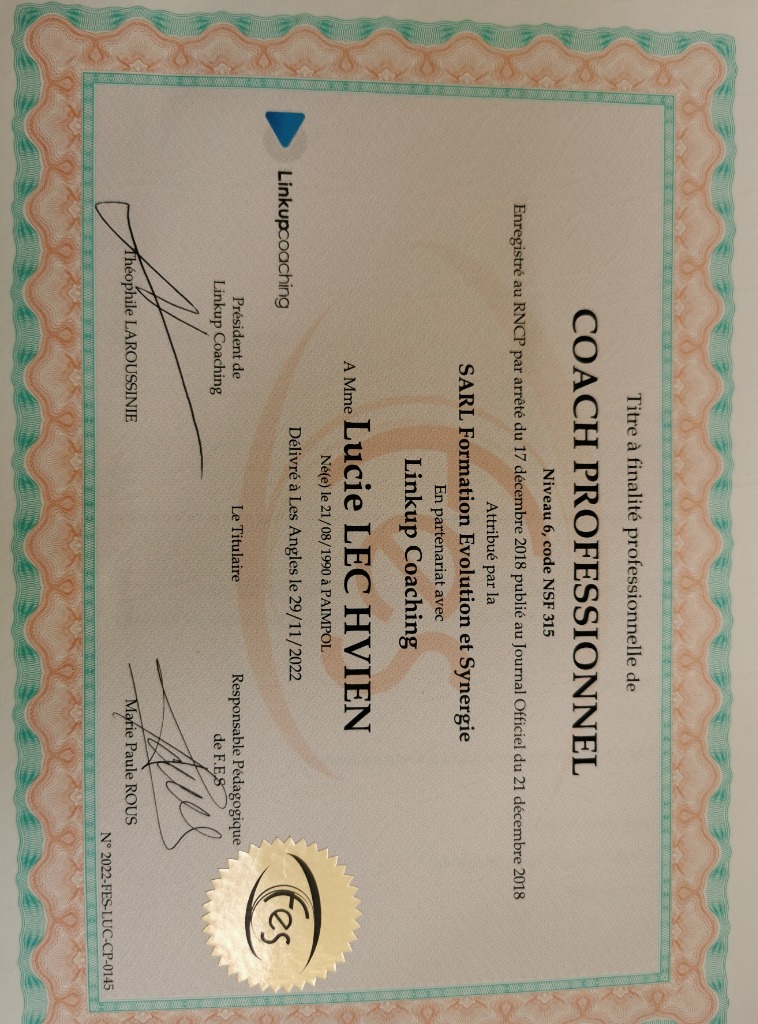 photo diplome Lucie Lec’hvien