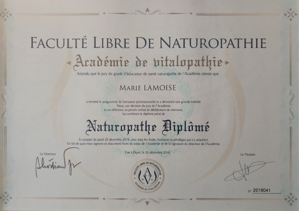 photo diplome MARIE LAMOISE