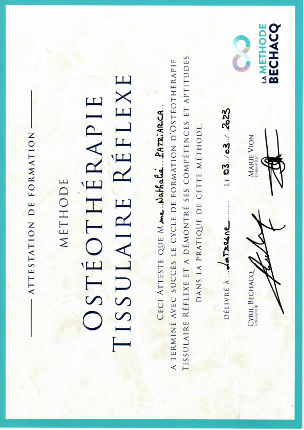 photo diplome Centre cellules et conscience