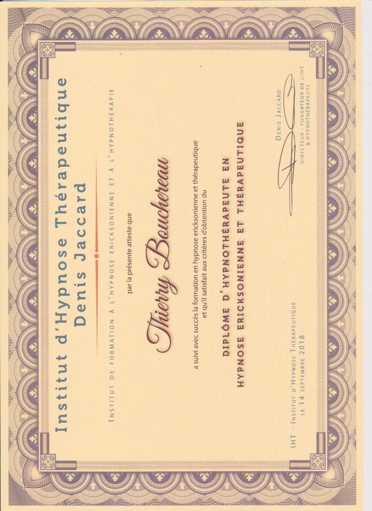 photo diplome Thierry Bouchereau 