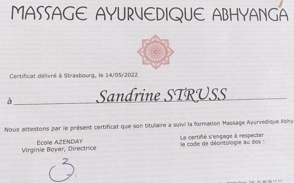 photo diplome Sandrine STRUSS