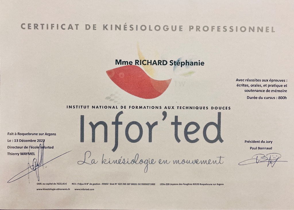 photo diplome Stéphanie Richard