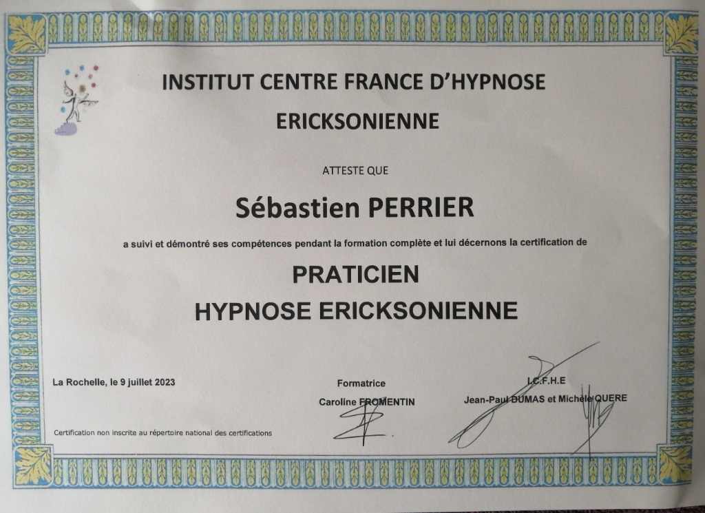 photo diplome PERRIER Sebastien (Enaturium)