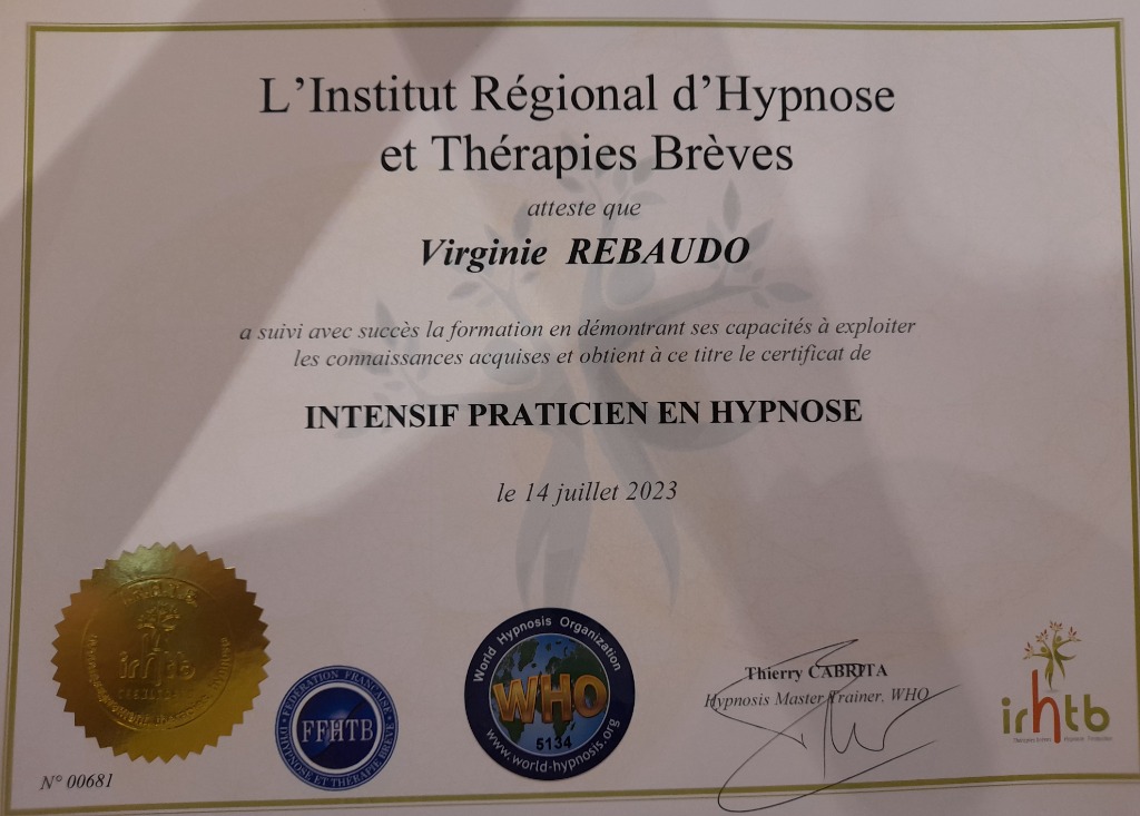 photo diplome Virginie Rebaudo 