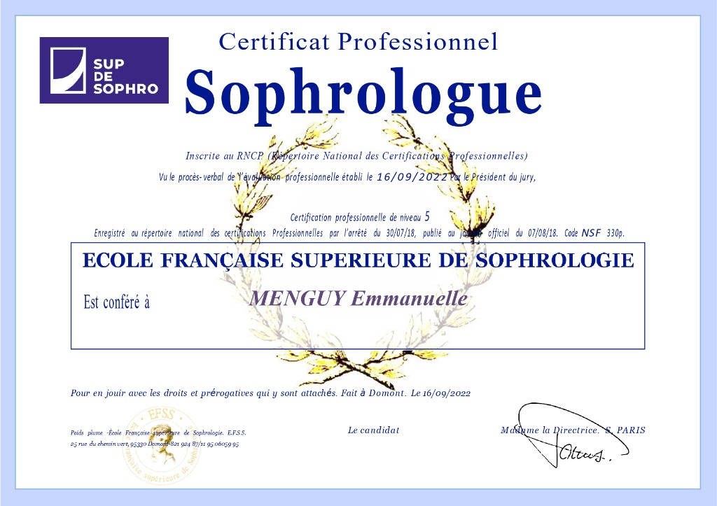 photo diplome Emmanuelle MENGUY