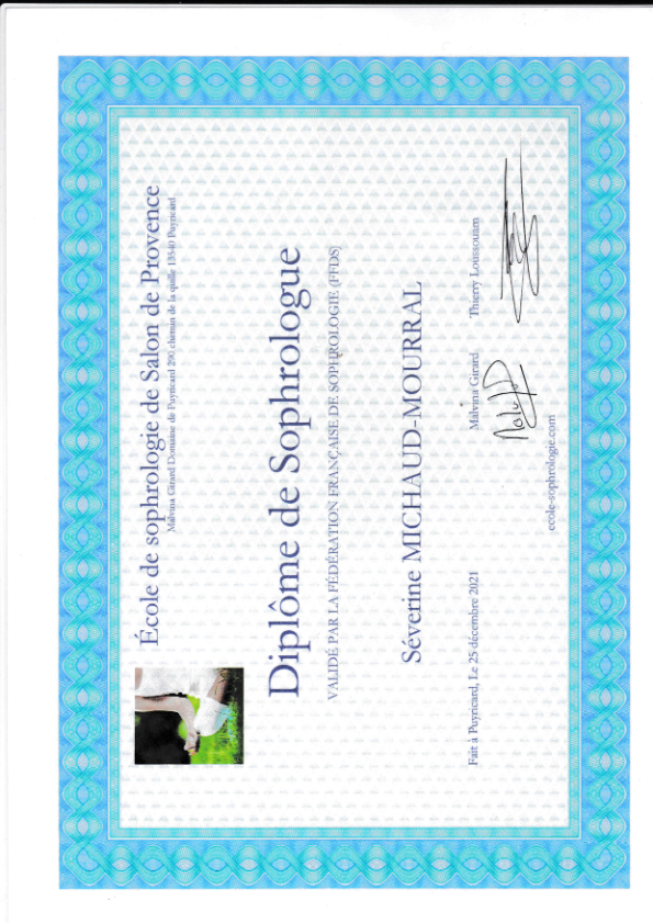 photo diplome Séverine MICHAUD