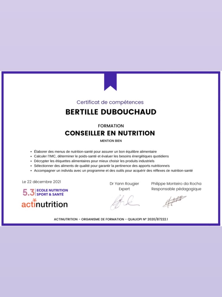 photo diplome Bertille Dubouchaud 