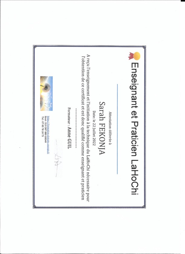 photo diplome Sarah Fekonja 