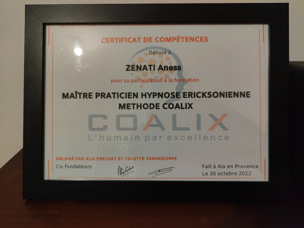 photo diplome Aness Zenati