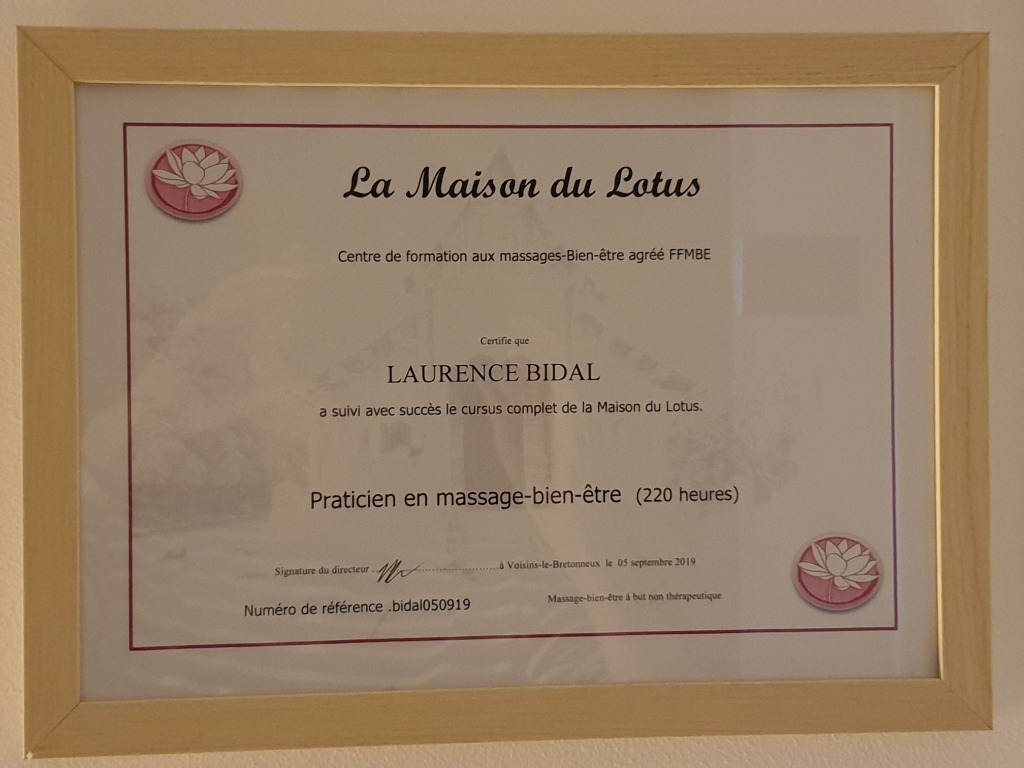 photo diplome Laurence BIDAL
