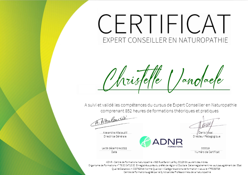 photo diplome Christelle Vandaele