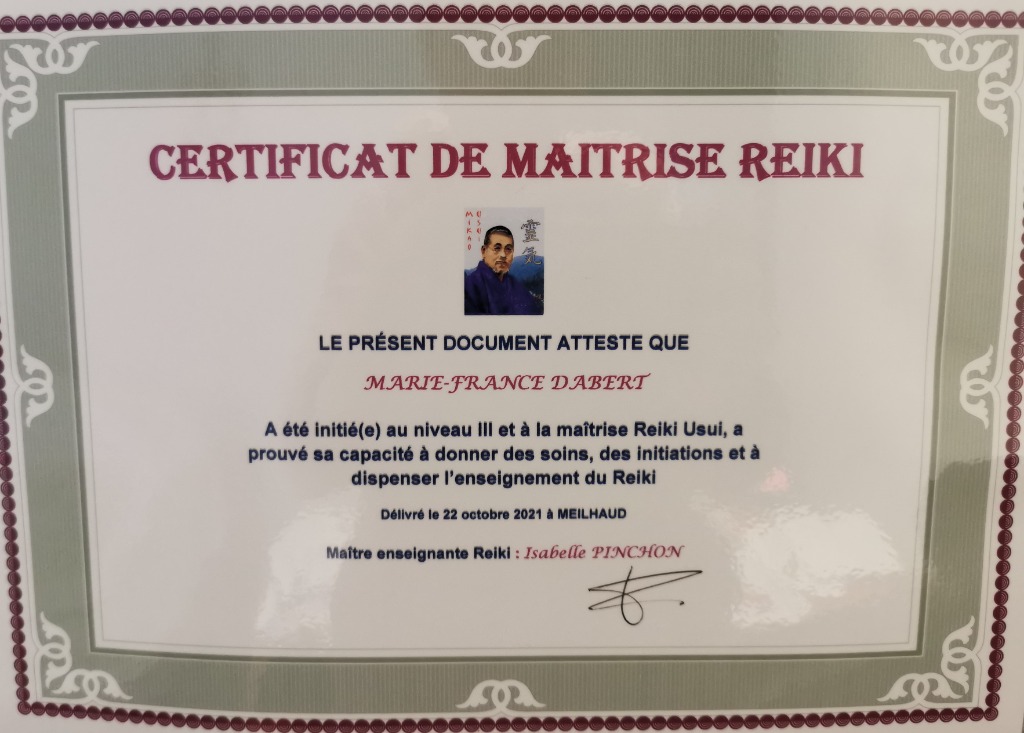 photo diplome Marie-france Dabert