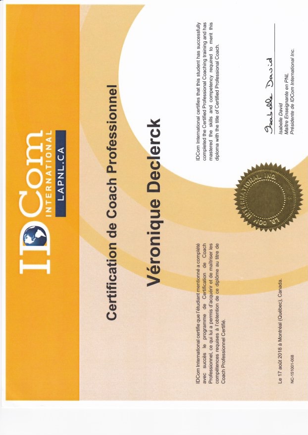 photo diplome Véronique Declerck