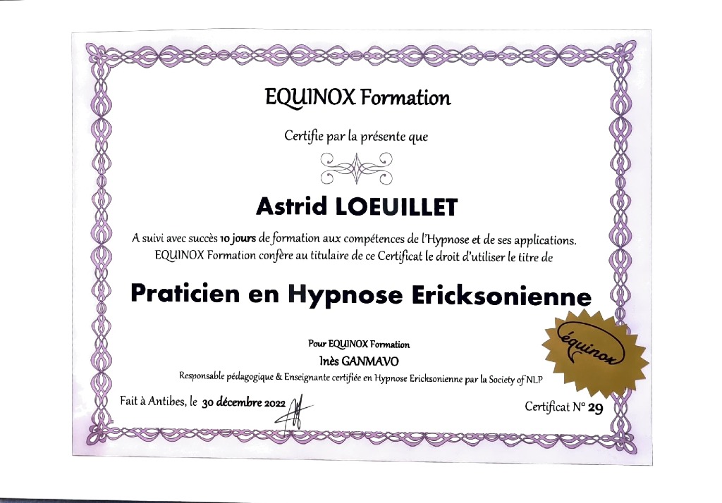 photo diplome Loeuillet astrid