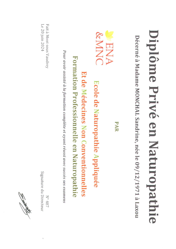 photo diplome SANDRINE MONCHAL