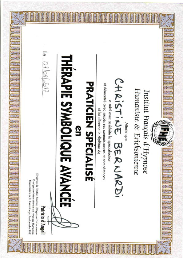 photo diplome Christine bernardi