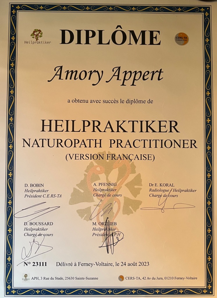 photo diplome Amory Appert
