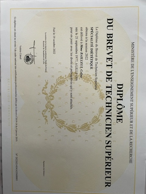 photo diplome Celine DENIMAL