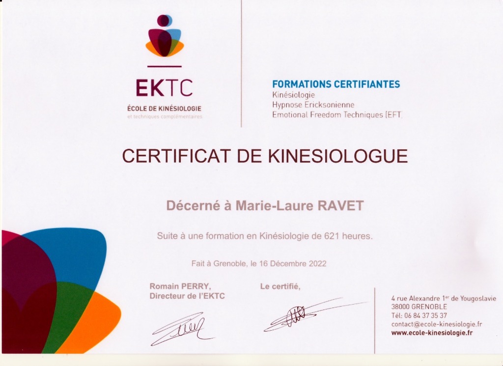 photo diplome RAVET Marie-Laure