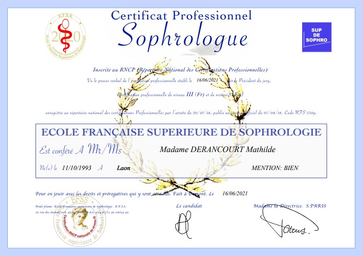 photo diplome Mathilde Derancourt 