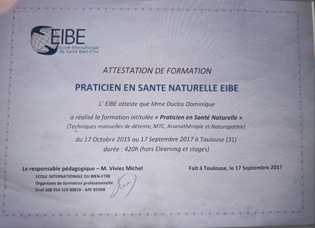 photo diplome DUCLOS Dominique