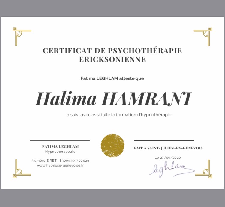 photo diplome Hamrani Halima
