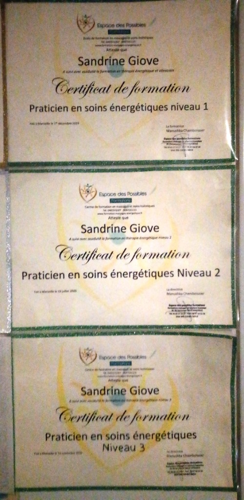 photo diplome Sandrine GIOVE