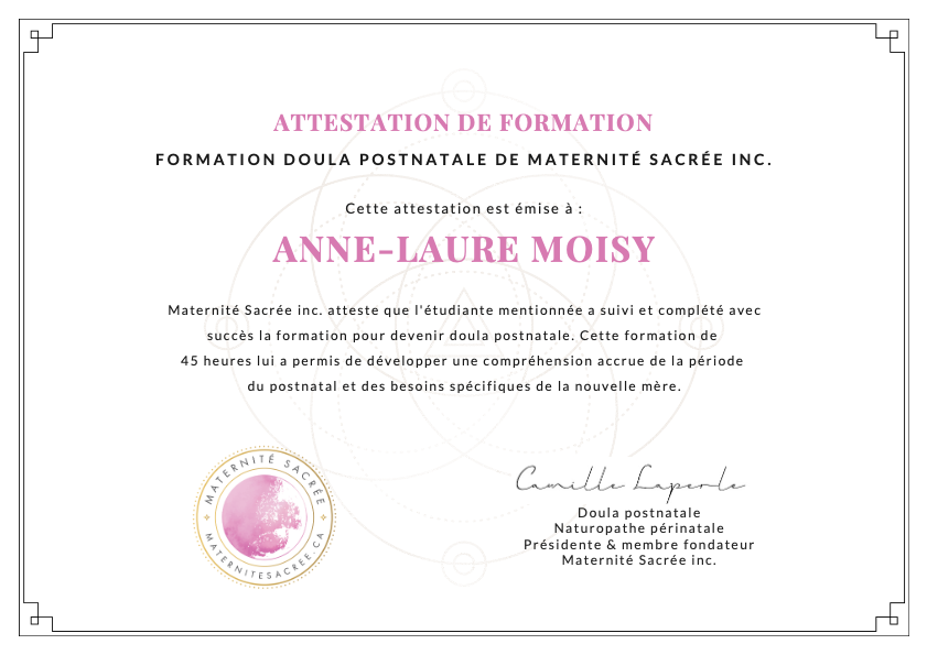 photo diplome Anne-Laure MOISY