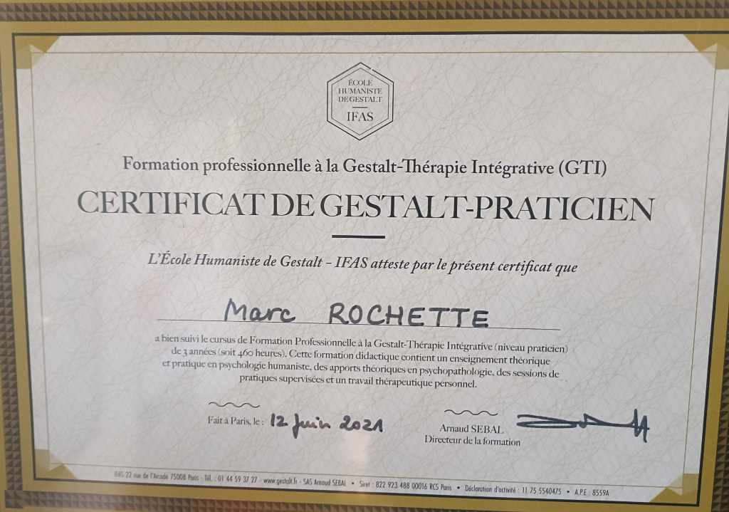 photo diplome Marc ROCHETTE