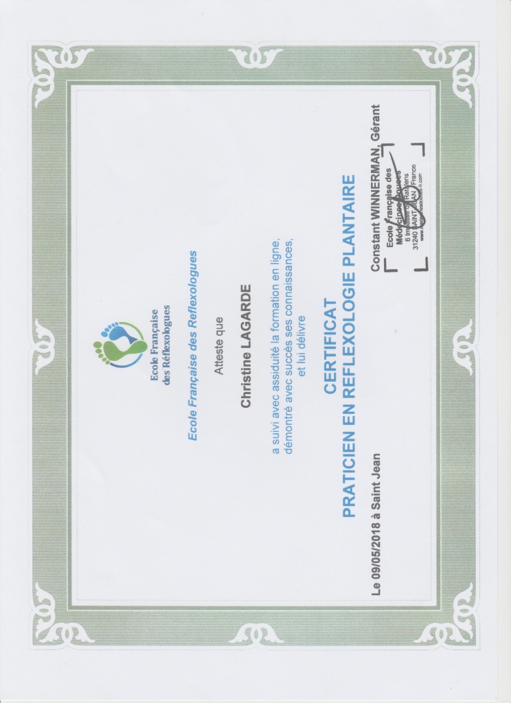 photo diplome CHRISTINE AUTHIE- LAGARDE