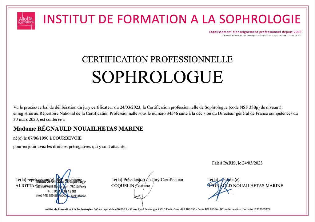 photo diplome Marine Nouailhetas