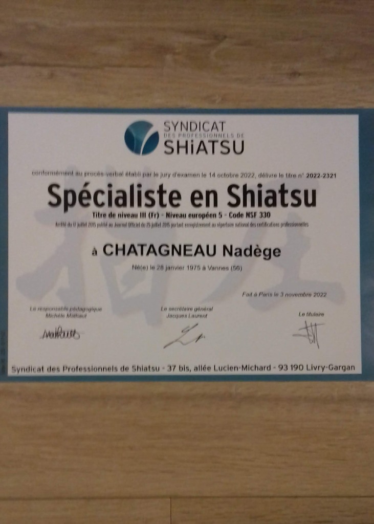 photo diplome Nadège Chatagneau