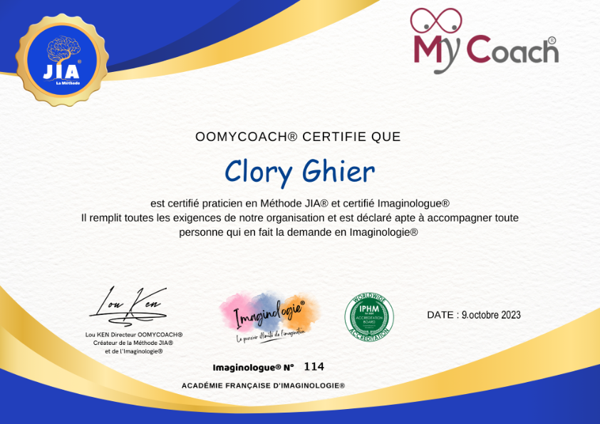 photo diplome Clory GHIER