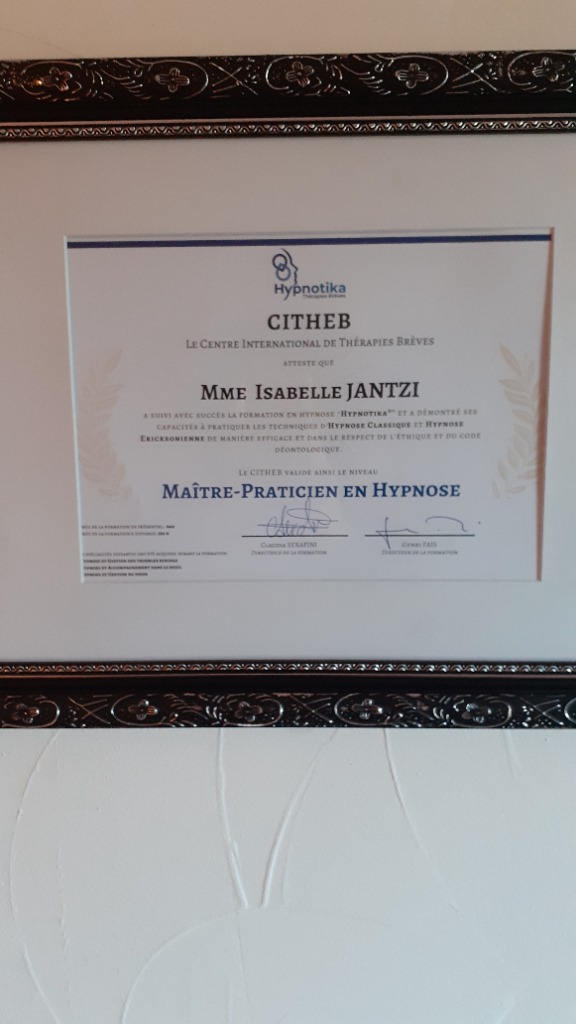 photo diplome Isabelle Jantzi