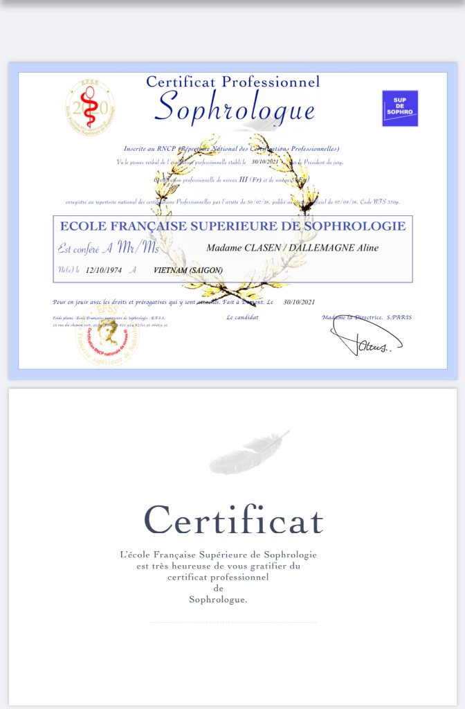 photo diplome Aline Dallemagne Tang