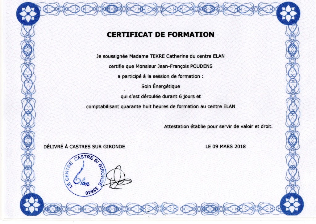 photo diplome Jean-François POUDENS